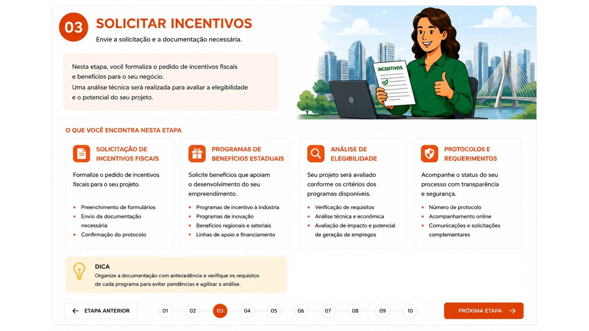 Etapa 03: Solicitar Incentivos